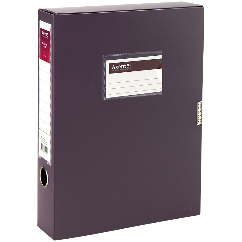 Папка-коробка на липучці Axent 1760-11-A, А4, 60 мм, сливова